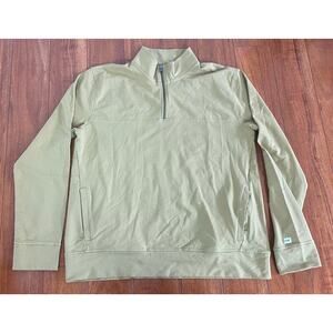 Men Pact Organic Cotton mustard yellow 1/4 zip pullover sweater, XL